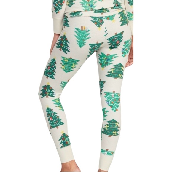NEW Old Navy Thermal Waffle Knit Christmas Tree Leggings Women's Size XS - Picture 3 of 10